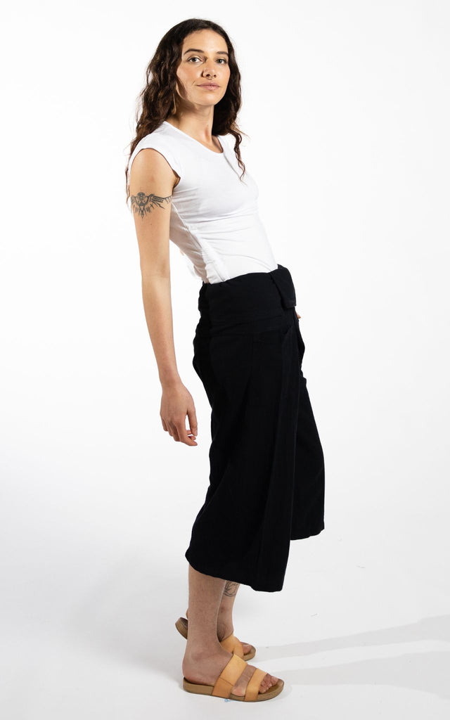 Surya Australia Short Fisherman Pants made in Nepal - Black