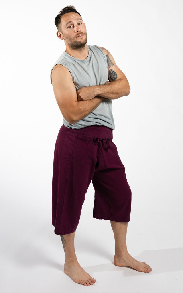 Surya Australia Ethical Cotton Thai Fisherman Shorts - Wine