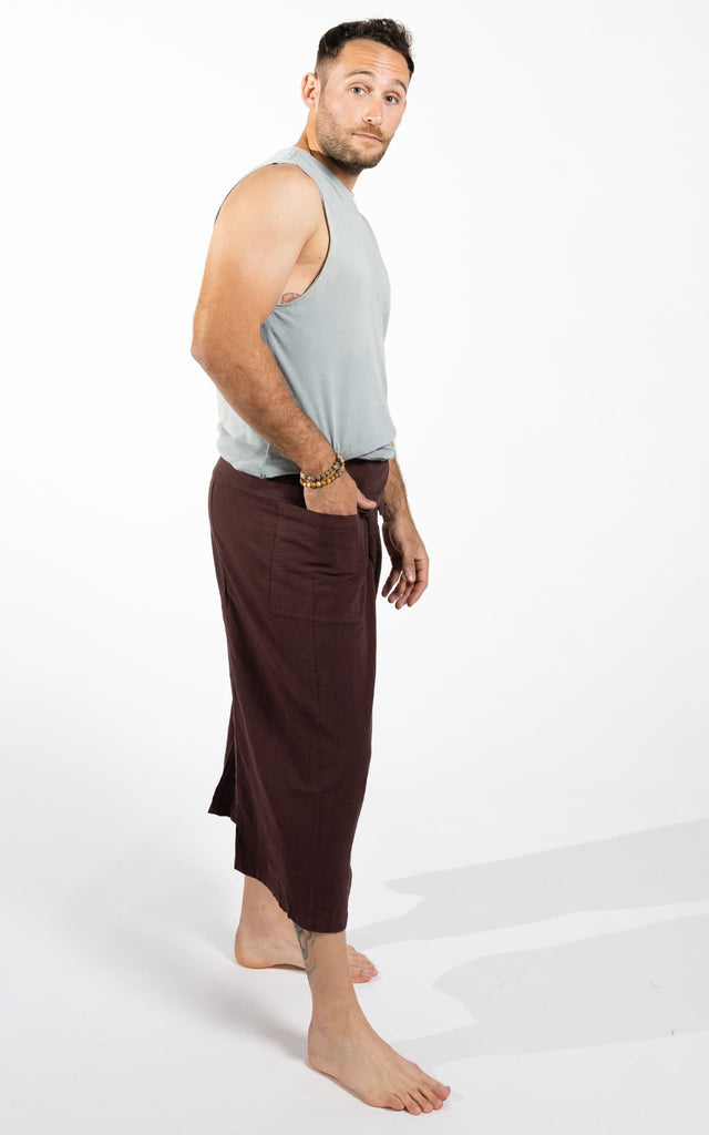 Surya Australia Ethical Cotton Thai Fisherman Shorts - Chocolate