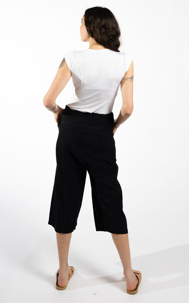Surya Australia Short Fisherman Pants made in Nepal - Black