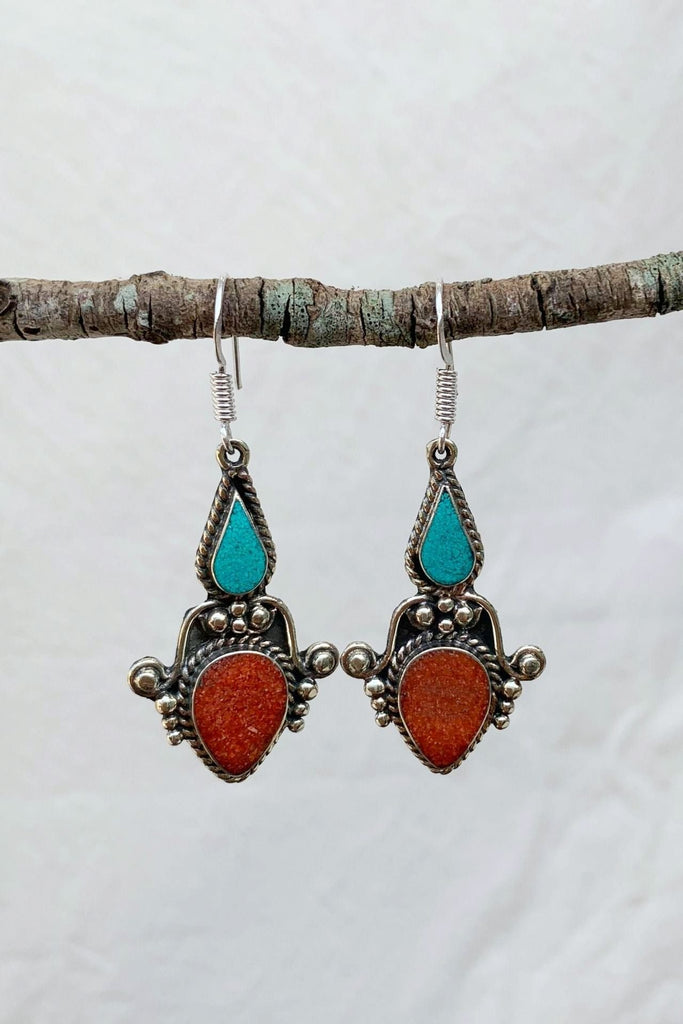 Surya Australia Ethically made Tibetan Earrings from Nepal