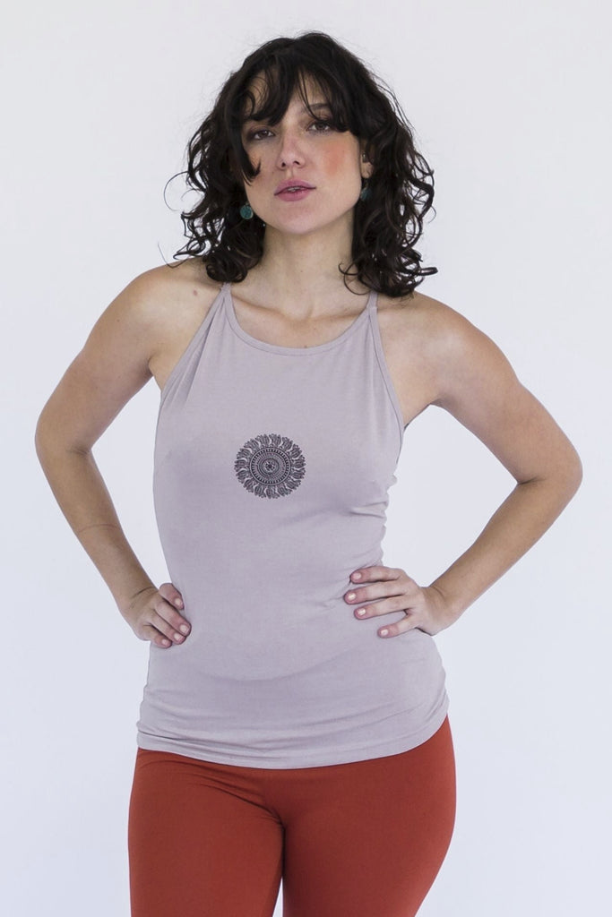 Surya Australia Ethical Organic Cotton Yoga Top from Nepal - Oatmeal #colour_oatmeal