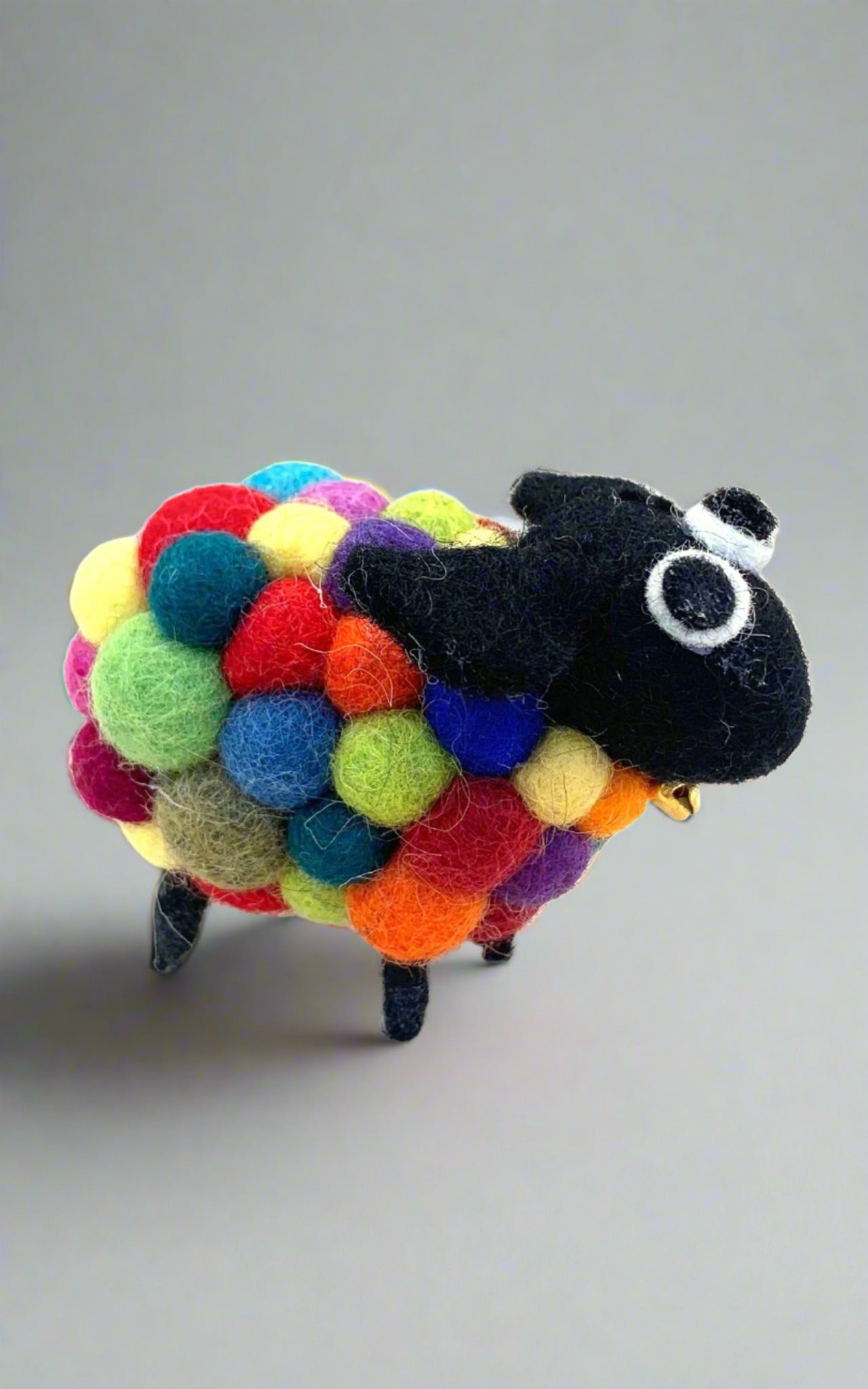 Surya Australia Felt Ball Sheep handmade in Nepal - Multicolour