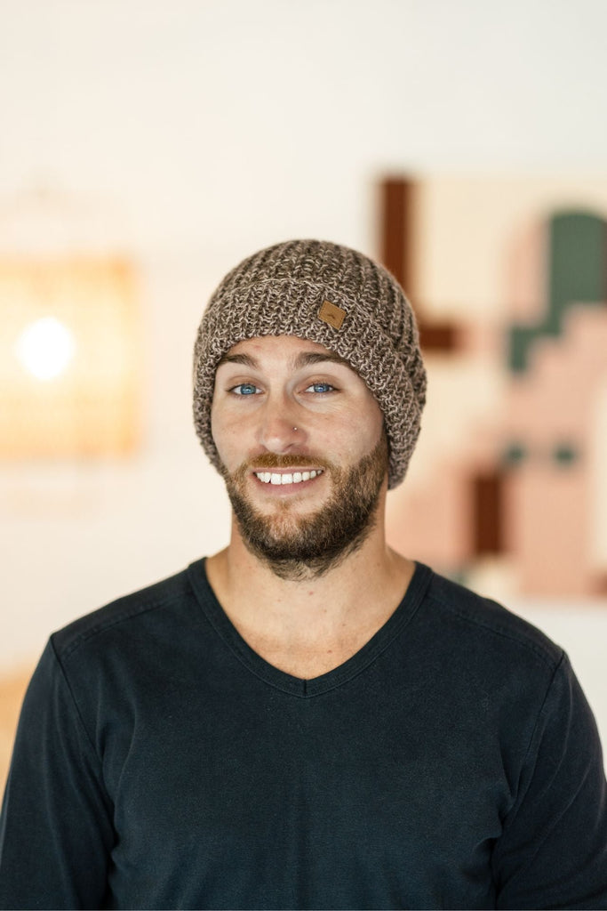 Surya Australia Merino Wool Beanie for men made in Nepal - chocolate