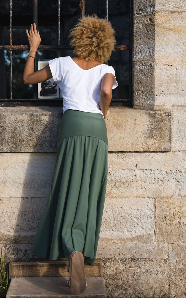Surya Australia Ethical Organic Cotton Skirt made in Nepal - Ocean