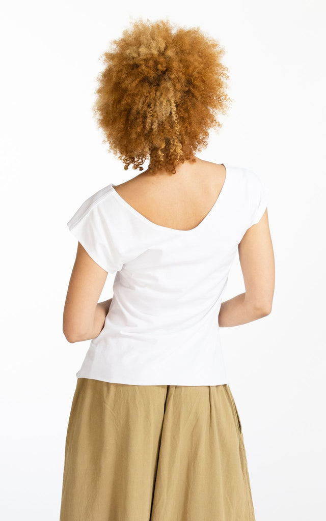 Surya Australia Ethical Organic Cotton V-neck 'Mimi' Top - White