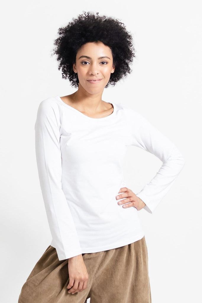 Surya Australia Organic Cotton 'Jarrah' Top made in Nepal - White