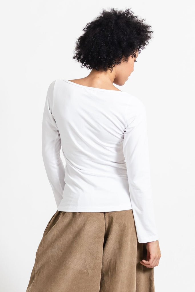 Surya Australia Organic Cotton 'Jarrah' Top made in Nepal - White