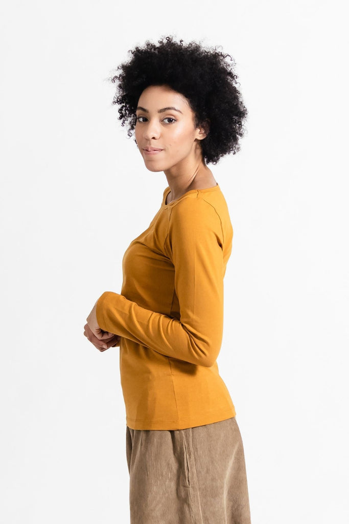 Surya Australia Organic Cotton 'Jarrah' Top made in Nepal - Tumeric