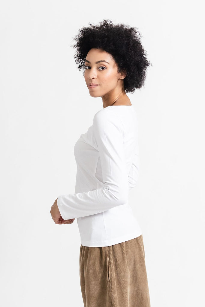 Surya Australia Organic Cotton 'Jarrah' Top made in Nepal - White