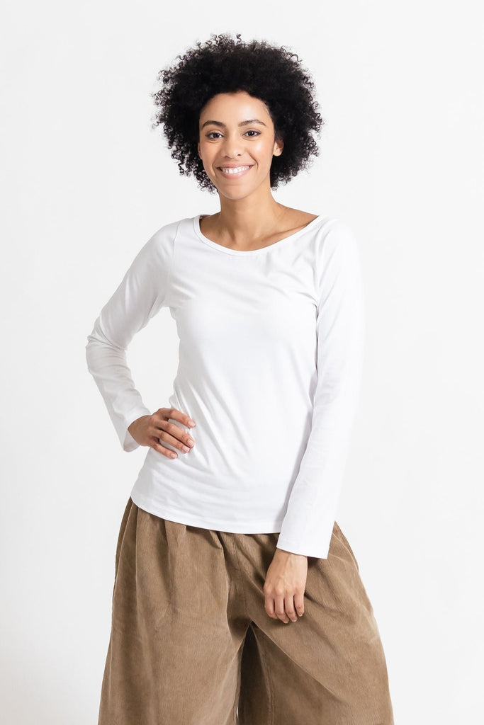 Surya Australia Organic Cotton 'Jarrah' Top made in Nepal - White