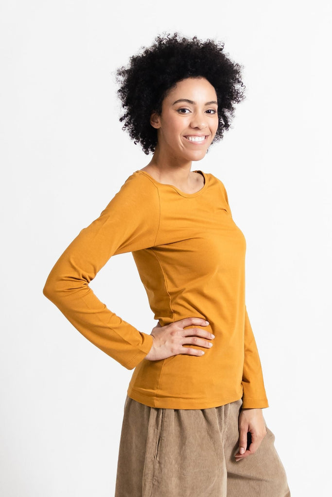 Surya Australia Organic Cotton 'Jarrah' Top made in Nepal - Tumeric