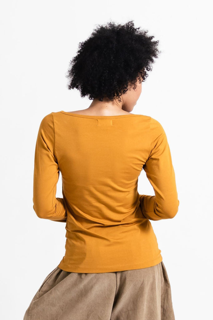 Surya Australia Organic Cotton 'Jarrah' Top made in Nepal - Tumeric