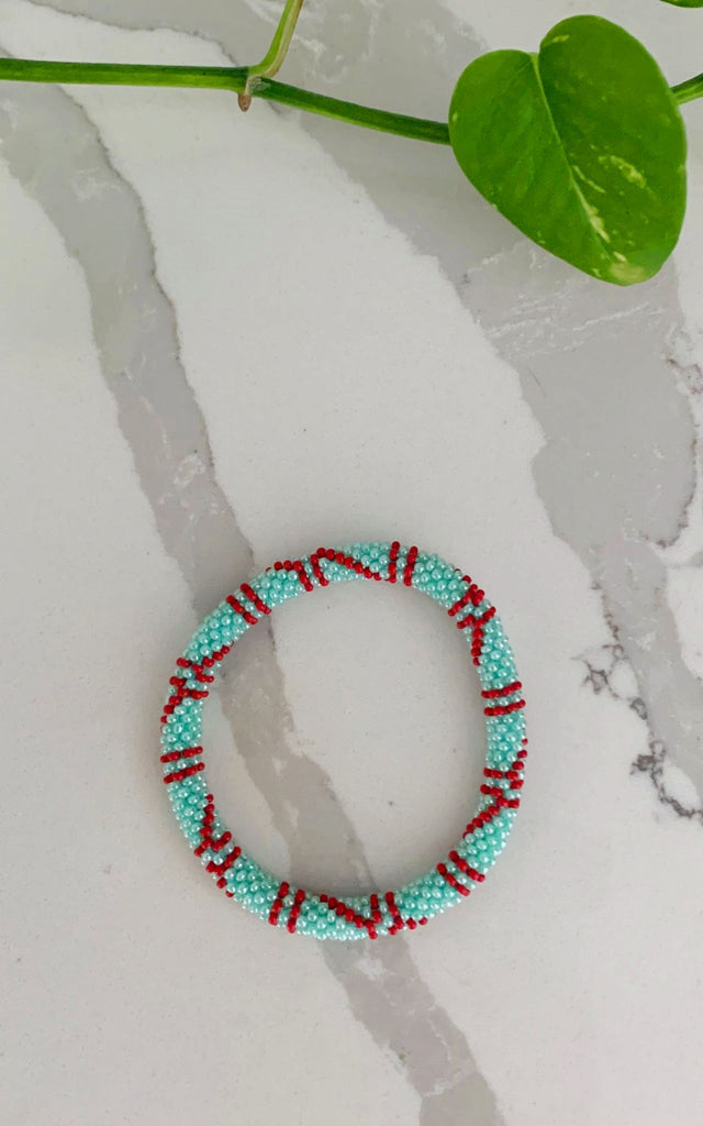 Surya Australia Rolling Beaded Bracelet made in Nepal - Latigo