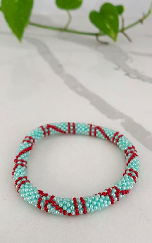 Surya Australia Rolling Beaded Bracelet made in Nepal - Latigo