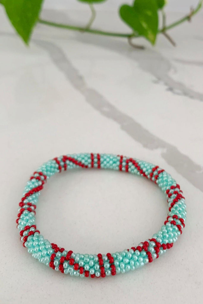 Surya Australia Rolling Beaded Bracelet made in Nepal - Latigo