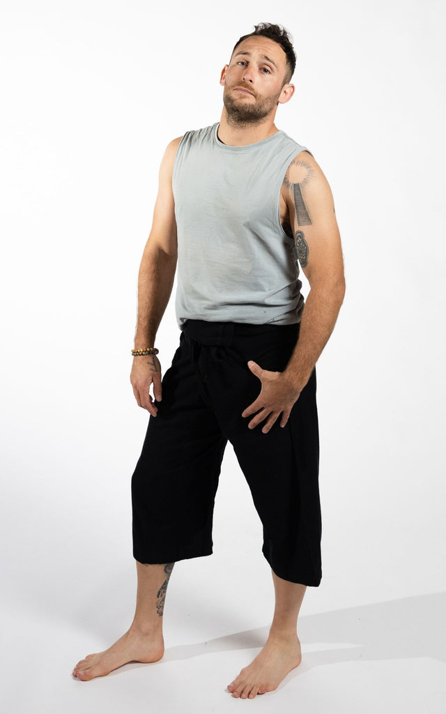 Surya Australia Ethical Cotton Thai Fisherman Shorts - Black