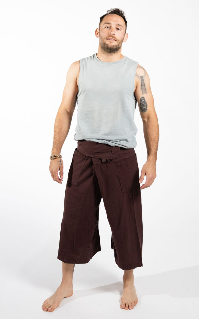 Surya Australia Ethical Cotton Thai Fisherman Shorts - Chocolate