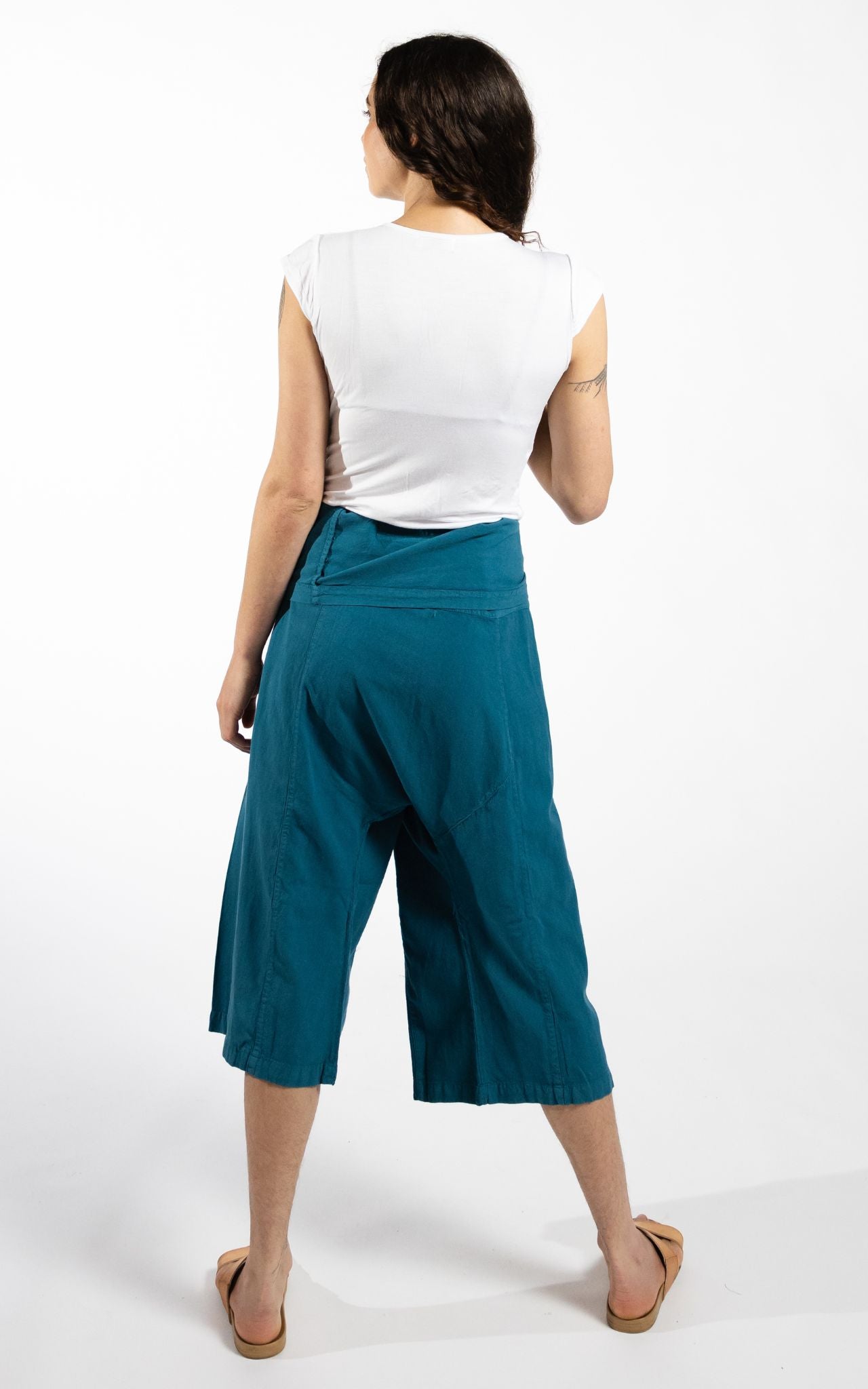 Surya Australia Short Fisherman Pants made in Nepal - Turquoise