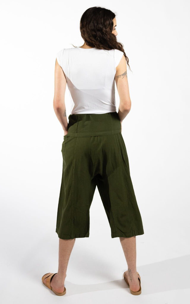 Surya Australia Short Fisherman Pants made in Nepal - Green