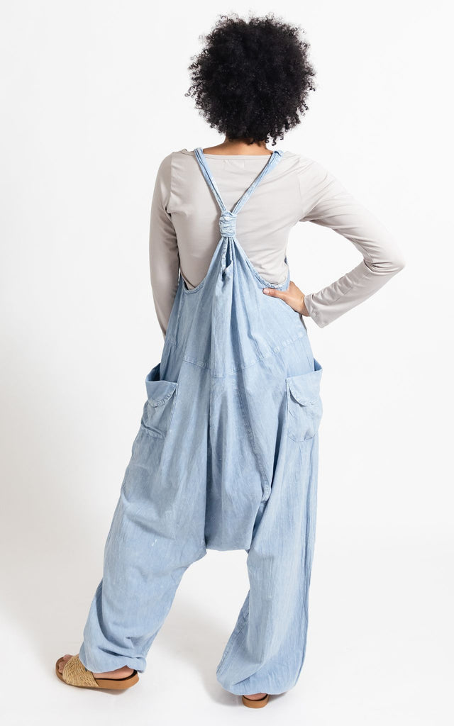 Surya Australia Ethical Cotton 'Bahini' Overalls made in Nepal - Sky Blue