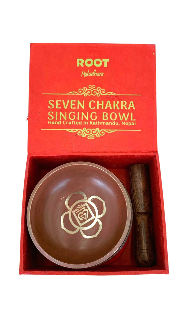 Surya Australia Mini Chakra Singing Bowl - Root Chakra #colour_root-chakra-red