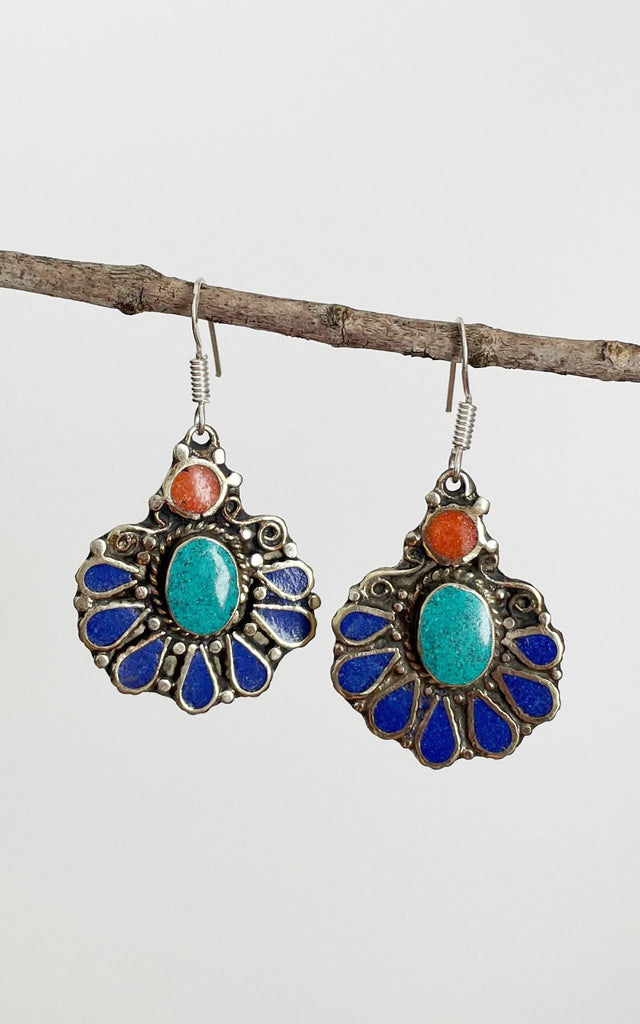 Surya Australia Tibetan Earrings from Nepal - Laila