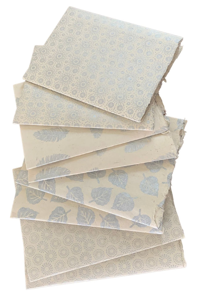 Surya Australia Fairtrade Lokta Paper Sheets from Nepal - Silver Bundle