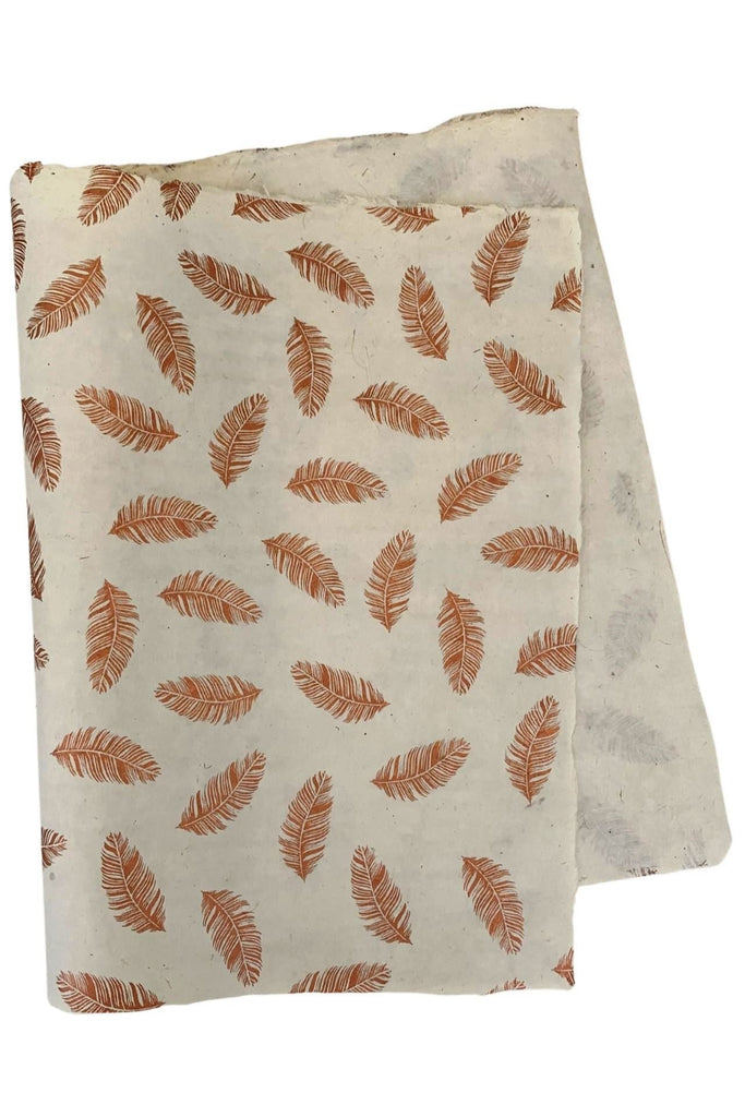 Surya Australia Sustainable Lokta paper Sheets from Nepal - Copper Feather