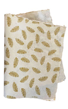 Surya Australia Fairtrade Decorative Lokta Paper Sheets from Nepal - white with gold print