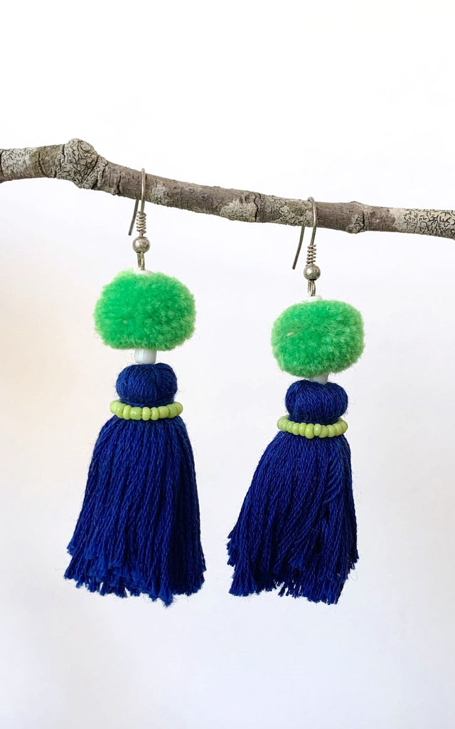 Surya Australia Fairtrade Cotton Tassel Earrings from Nepal