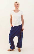 Surya Australia Ethical Drop Crotch Pants Made in Nepal - Blue