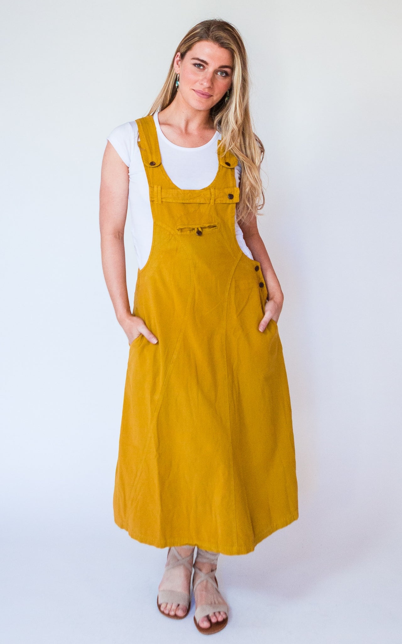 Cotton Dungaree Dress Ethically made in Nepal Surya