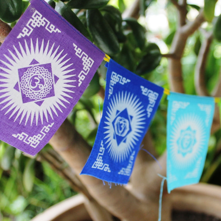 Surya Australia Mini Chakra Prayer Flags - detail