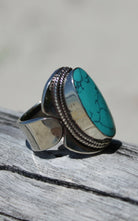 Surya Australia Tibetan Turquoise Ring - adjustable size