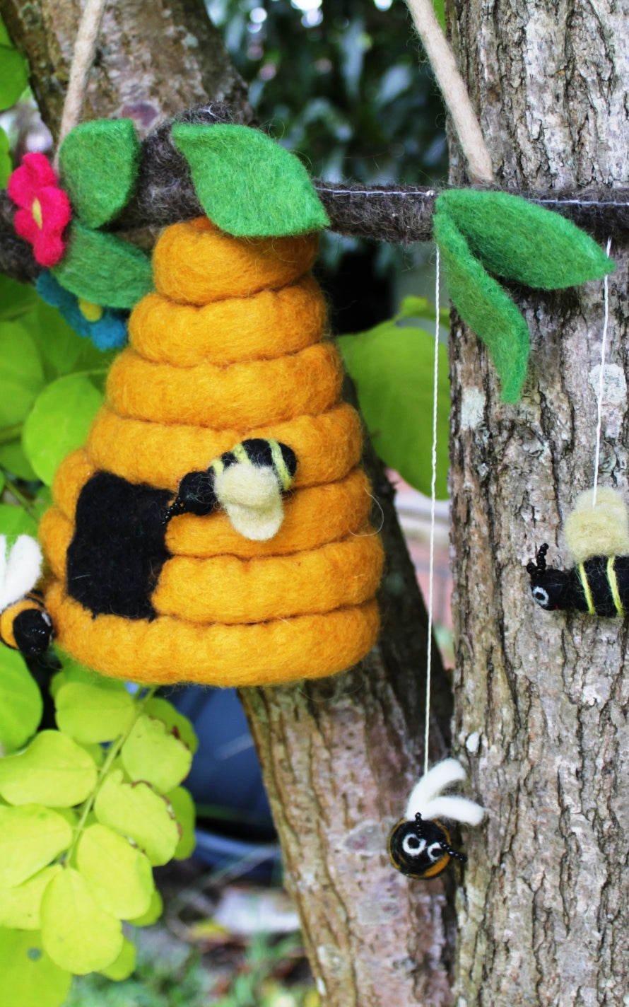 Surya Australia Felt Bee Hive from Nepal