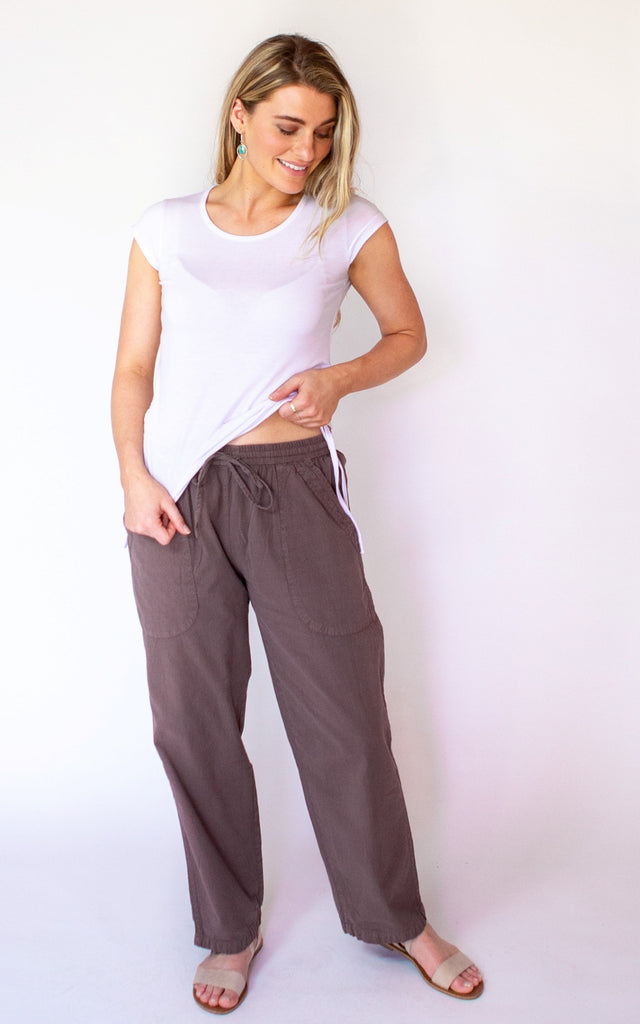 Surya Australia Cotton 'Dani' Pants - TaupeSurya Australia Cotton 'Dani' Pants - Taupe #colour_taupe