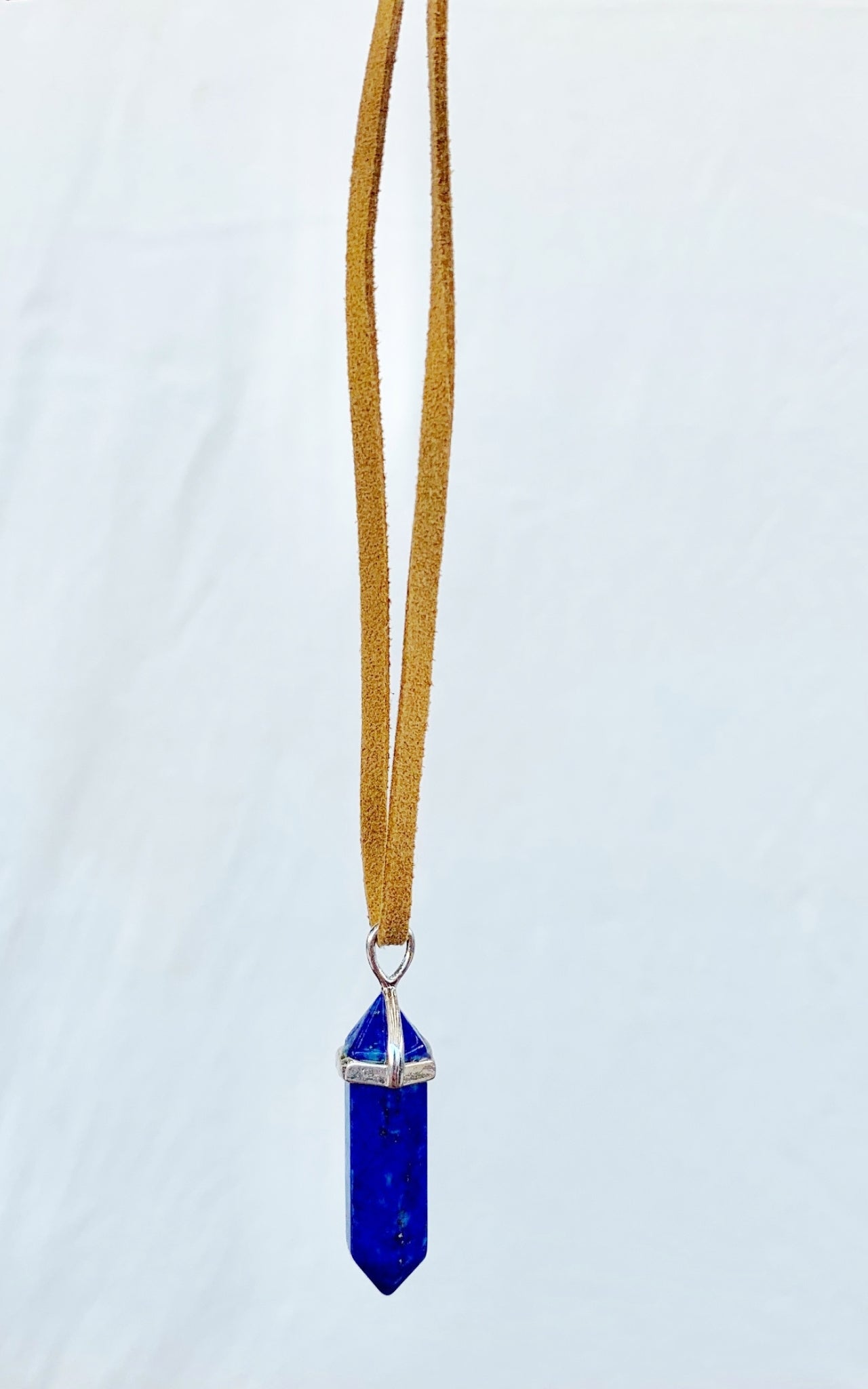 Surya Australia Suede + Blue Crystal Necklace