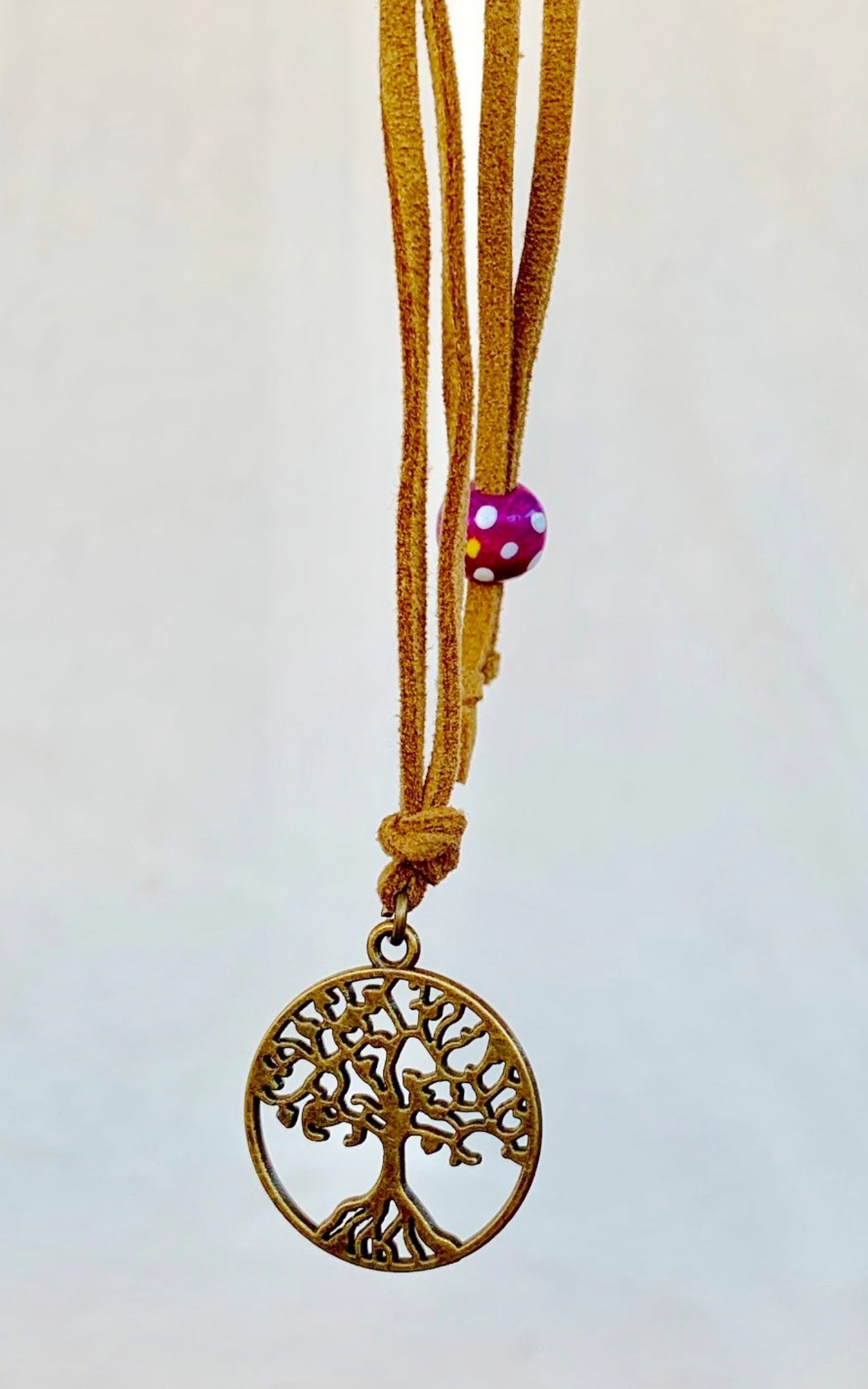Surya Australia Suede and Brass Necklace - Tree of Life
