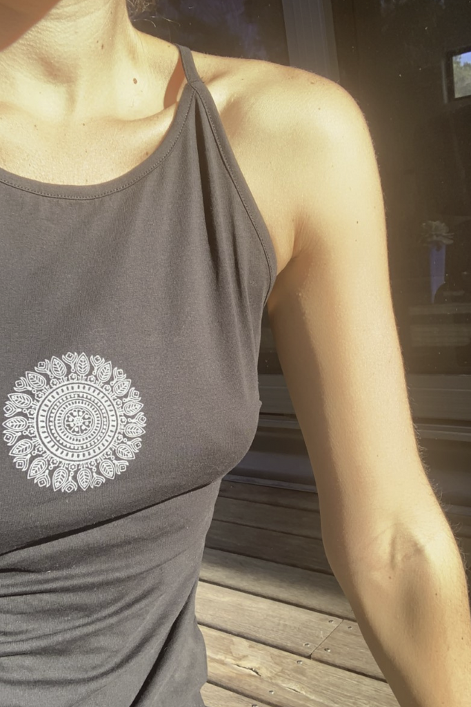 Surya Australia Ethical Organic Cotton Yoga Top from Nepal - Black #colour_black